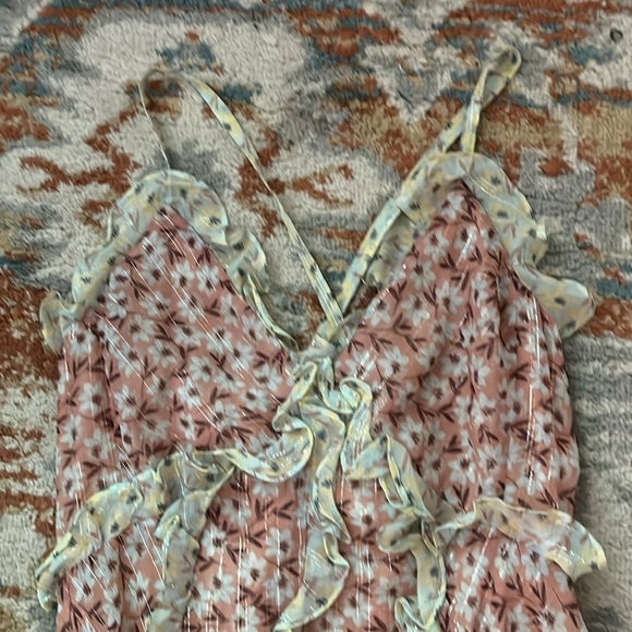 Rebecca Taylor Lucia Silk Floral Ruffle Midi Dress – Size 4 - Picture 14 of 16